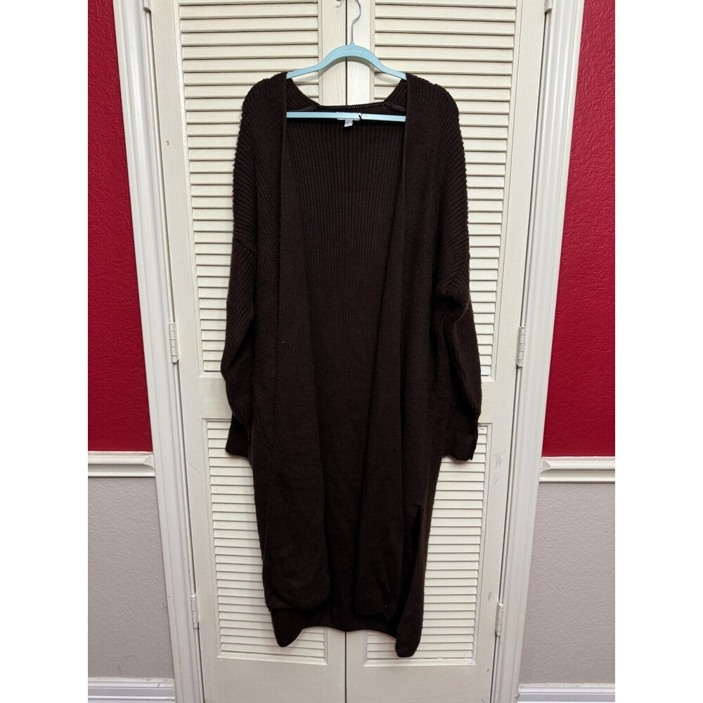 Topshop ribbed open front cardigan with side pocket, Size 8-10